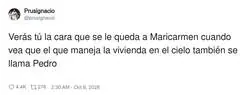 Maricarmen llega al cielo y descubre que all&iacute; la vivienda tambi&eacute;n la gestiona Pedro