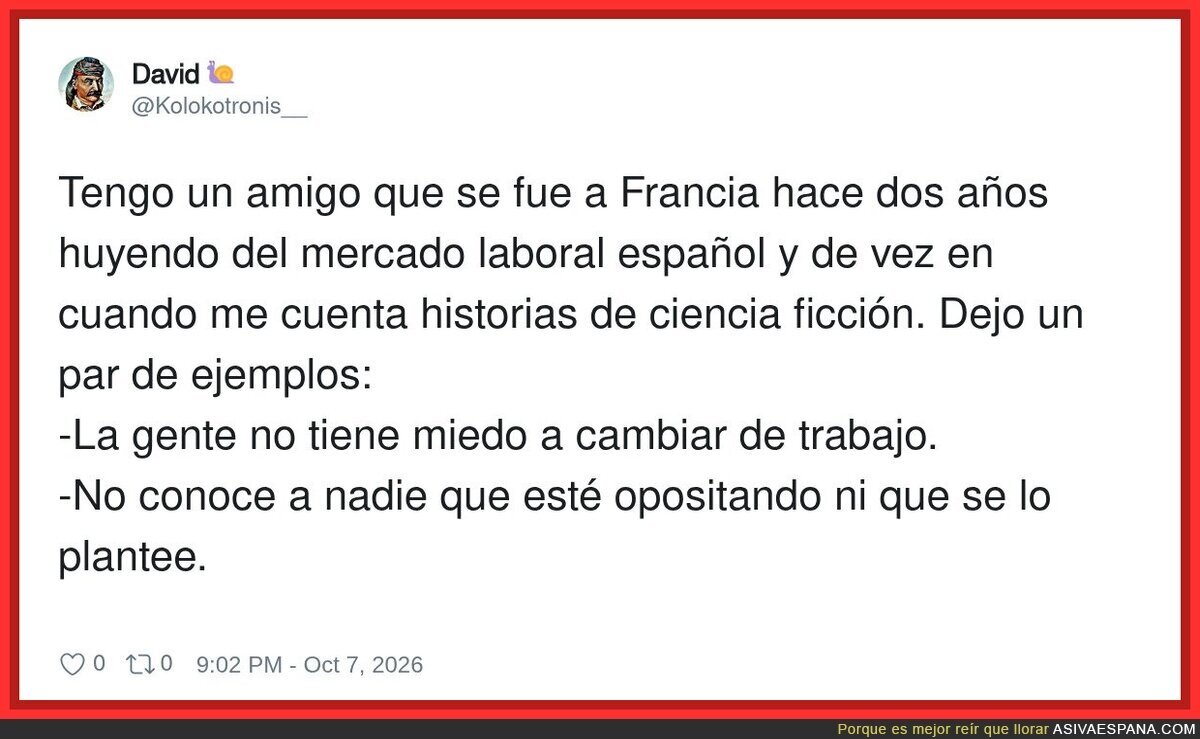 Ciencia ficci&oacute;n francesa: gente que cambia de trabajo sin haber opositado nunca
