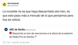 Espa&ntilde;a: r&eacute;cord mundial de descarrilamientos que solo se notan los d&iacute;as de noticia floja