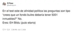 Test de afinidad pol&iacute;tica: si no quieres que un fondo buitre tenga 5.001 pisos, eres de Bildu