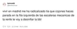 Madrid radicaliza: no por la pol&iacute;tica, sino por los que se paran a la izquierda en la escalera