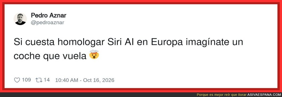 Si en Europa tardan a&ntilde;os en homologar Siri, imag&iacute;nate el papeleo para un coche que vuela