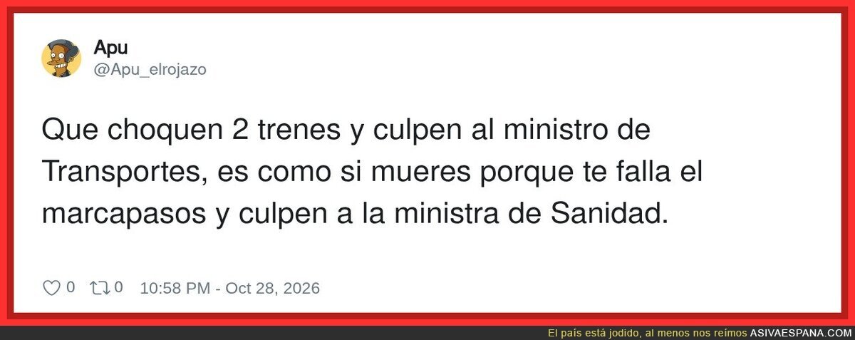 Culpar al ministro de un choque de trenes: el deporte nacional que sustituye a dimitir