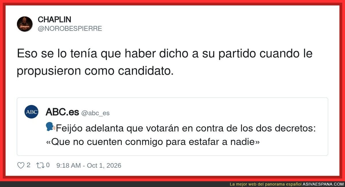 Feijoo, el del doble rasero
