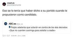 Feijoo, el del doble rasero