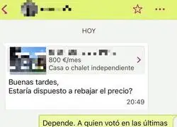 A los 4 minutos ya estamos hablando de pol&iacute;tica en el chat de idealista