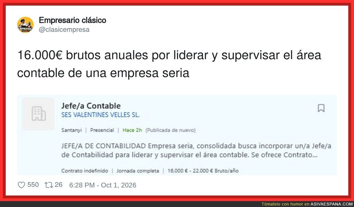 16.000&euro; anuales por controlar toda una empresa, sueldazo hoyga