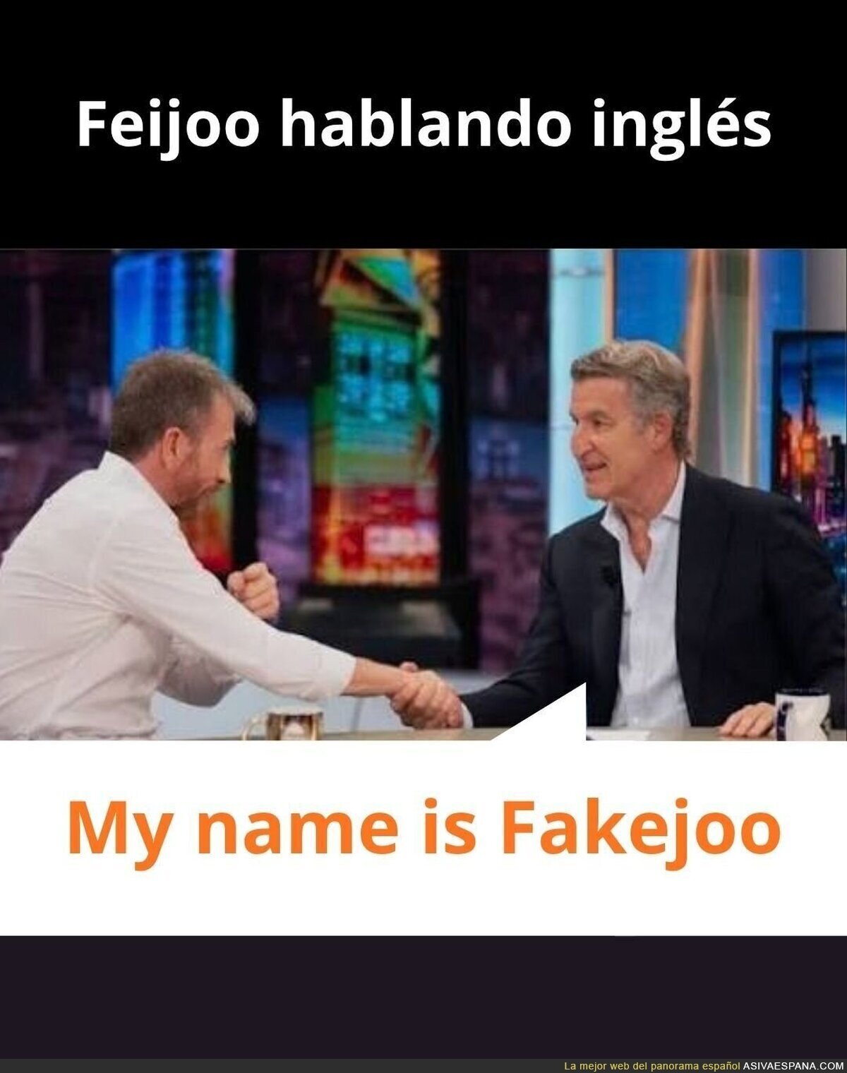 Feijoo hablando inglés