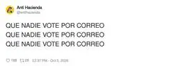 Por lo que pueda pasar, no vot&eacute;is por correo