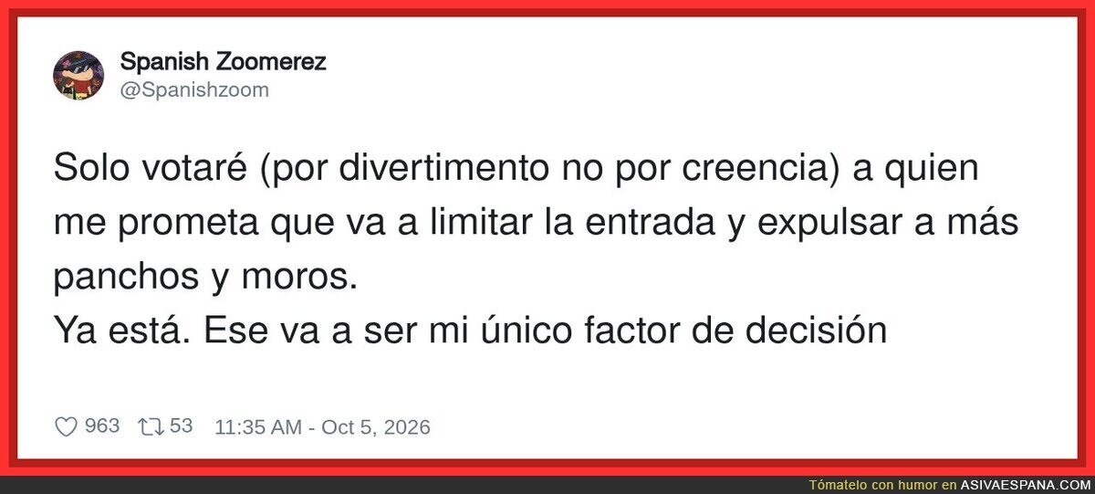 Hay gente que va a votar pensando as&iacute;:
