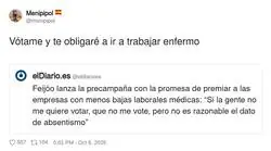 V&oacute;tame o te mando a currelar enfermo, sin presiones eh