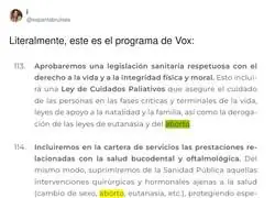 El programa de VOX