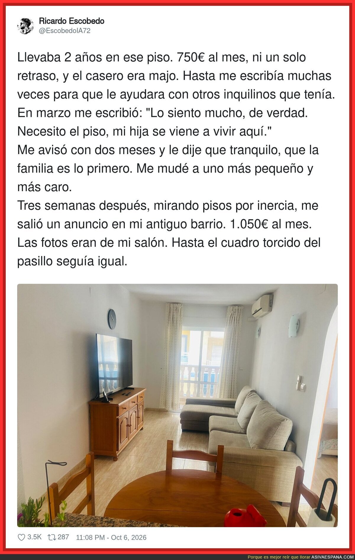 La hija del casero se ha mudado al piso, concretamente a Idealista