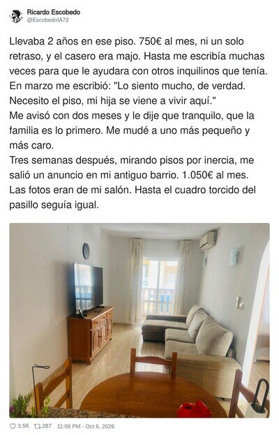 La hija del casero se ha mudado al piso, concretamente a Idealista