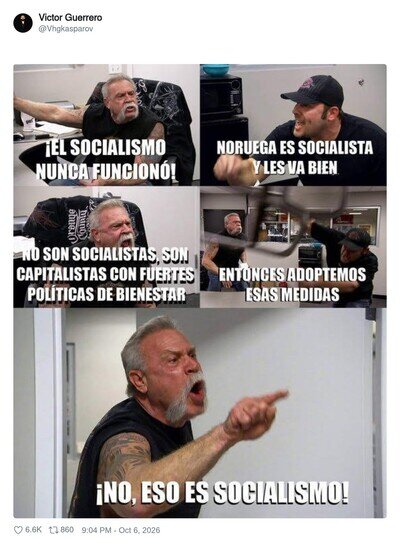 El socialismo nunca funciona, pero cuando funciona es capitalismo con derecho a voto