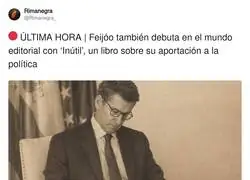 Feij&oacute;o escribiendo un libro sobre pol&iacute;tica