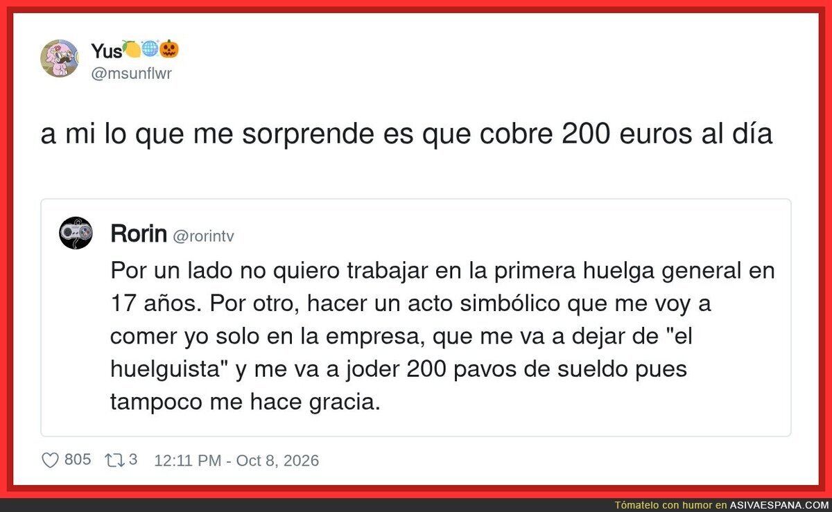 Lo grave de la huelga general no es la huelga: es que un currito cobre 200 € al día