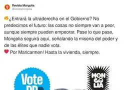 Vota a quien quieras, que el buitre se va a quedar con tu piso igual