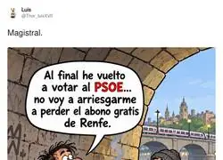 Voto cautivo: ni la ruina absoluta compensa perder el abono gratis de Renfe