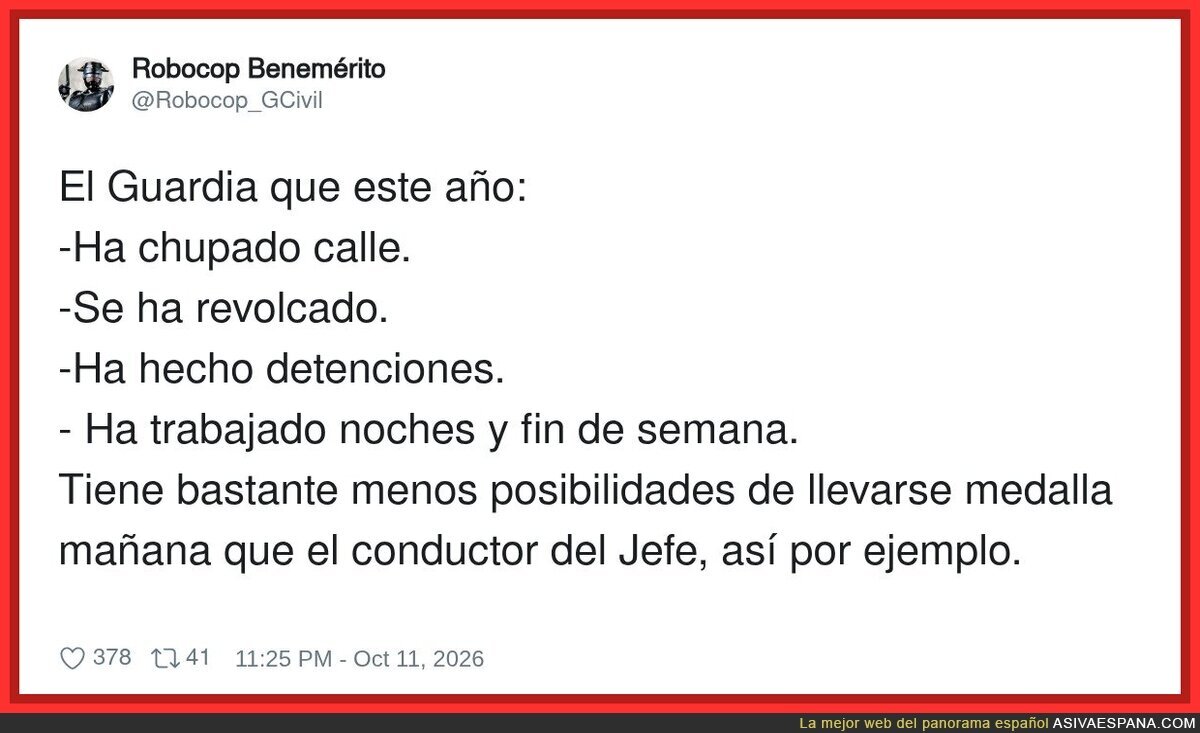 El guardia Civil: el que menos pasta tiene pero el que m&aacute;s le rompen los cojones