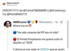 "el PP me la cag&oacute; en 2017" &rarr; "bueno, ahora voto socialista" &rarr; ??? &rarr; PROFIT