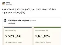 VOX promete subirte el sueldo neto 600 euros: la misma campa&ntilde;a que Milei, y ya sabemos c&oacute;mo acab&oacute; la nevera argentina