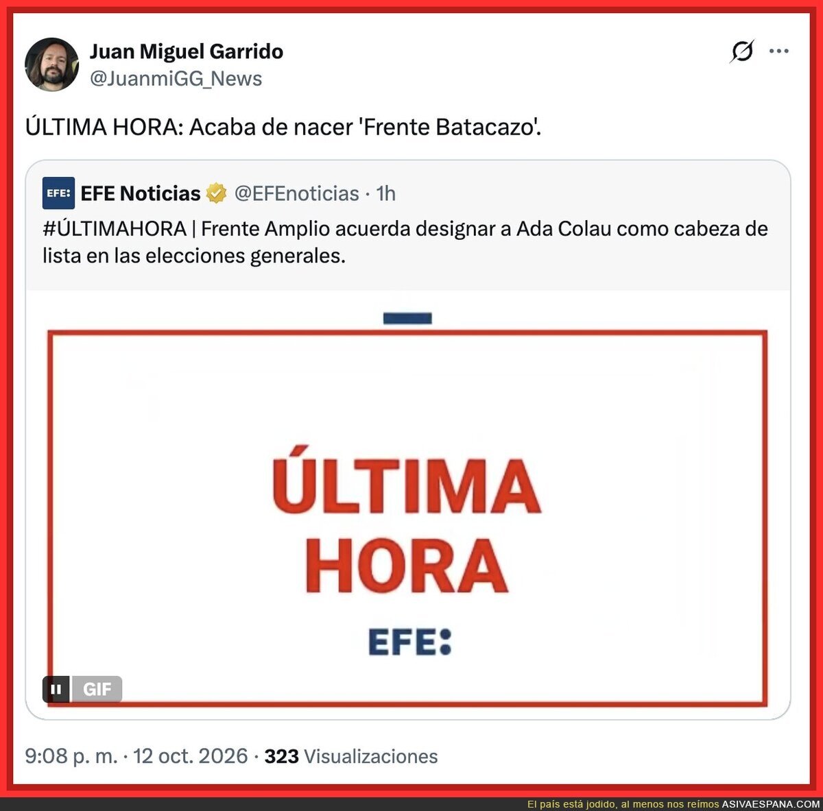 El ridículo va a ser bestial