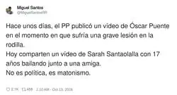 Manual de &eacute;tica del PP: el v&iacute;deo de tu rival lesionado es pol&iacute;tica; el de una chica bailando a los 17, periodismo de investigaci&oacute;n