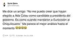Ada Colau, candidata a presidenta: la izquierda vuelve a mandar al Chiquilicuatre a Eurovisi&oacute;n