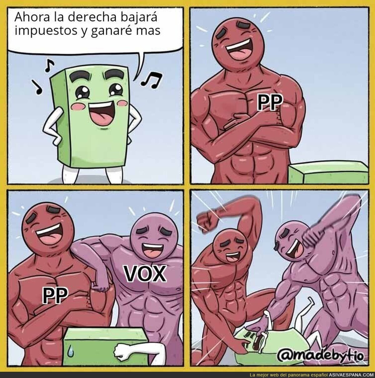 Votar a la derecha para que te bajen los impuestos: el plan infalible del currito que acaba hecho una bola