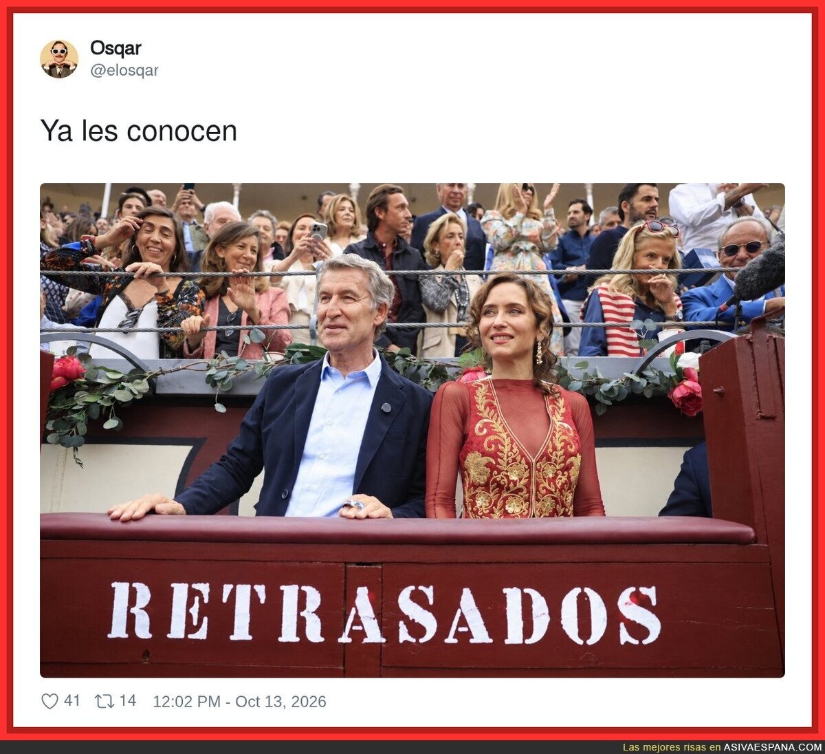 El PP se sienta en los toros justo encima del cartel perfecto: a veces el universo escribe la cr&oacute;nica solo