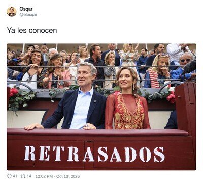El PP se sienta en los toros justo encima del cartel perfecto: a veces el universo escribe la cr&oacute;nica solo