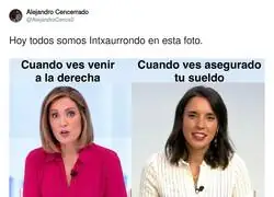Intxaurrondo y Montero, el 29N en una foto: la cara de ver venir a la derecha y la de tener el sueldo ya asegurado