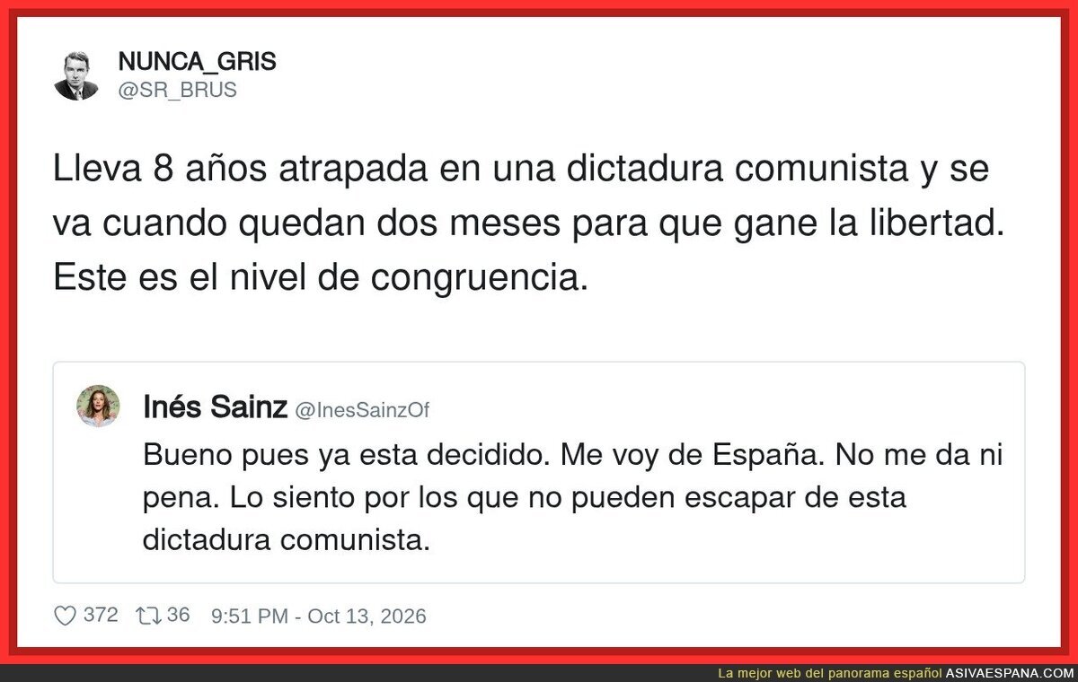 Ocho a&ntilde;os sobreviviendo a la &laquo;dictadura comunista&raquo; y se exilia justo cuando iba a llegar la libertad: un timing de campeonato