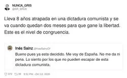 Ocho a&ntilde;os sobreviviendo a la &laquo;dictadura comunista&raquo; y se exilia justo cuando iba a llegar la libertad: un timing de campeonato