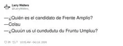 &iquest;Qui&eacute;n es la candidata del Frente Amplio? Colau. &iquest;Qu&uacute;&uacute;n? Ya ni la izquierda se lo cree sin ponerse voz de pito