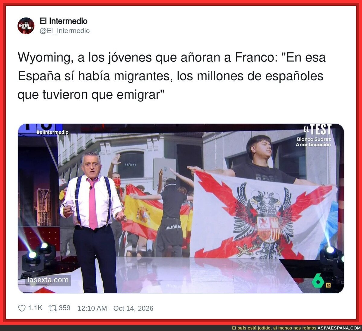 Wyoming a los j&oacute;venes nost&aacute;lgicos de Franco: en esa Espa&ntilde;a tambi&eacute;n hab&iacute;a migrantes, solo que los mand&aacute;bamos nosotros a Alemania