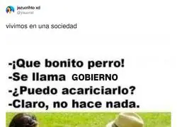 &laquo;&iquest;Muerde?&raquo; &laquo;Tranquilo, se llama Gobierno, no hace nada&raquo;: el perro m&aacute;s fiel a la realidad espa&ntilde;ola