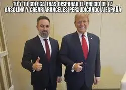 Abascal y Trump, amistades peligrosas: uno te sube la gasolina, el otro te pone aranceles y los dos tan sonrientes