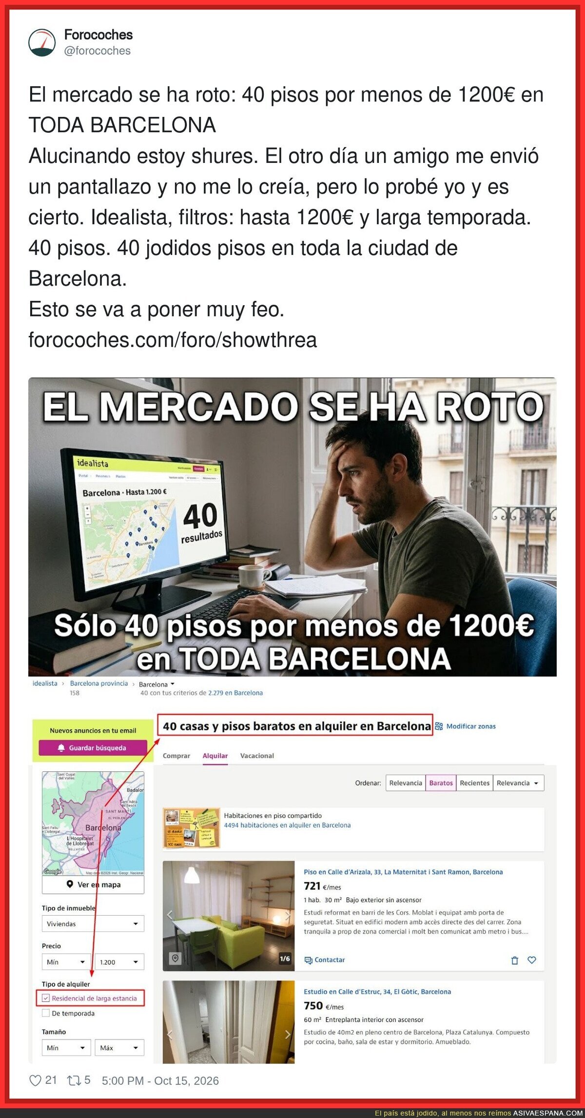 40 pisos por menos de 1200&euro; en Barcelona, solo tienes que estar dispuesto a vivir en una caja de zapatillas