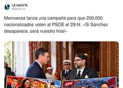 Marruecos: "vamos a influir en las elecciones espa&ntilde;olas". Tambi&eacute;n Marruecos: *pone pancartas en &aacute;rabe que nadie entiende*