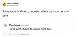 Toma todo mi dinero, necesito adelantar ciclistas con esto