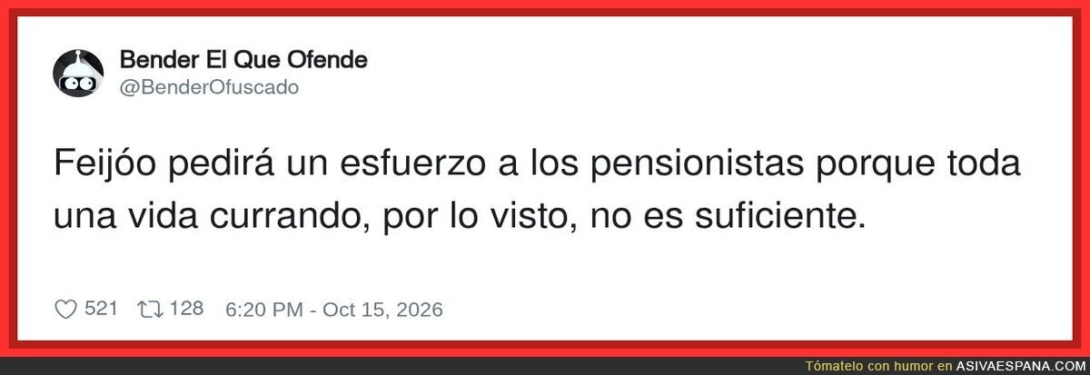 Cuando la vida te corre tanto que hasta los pensionistas te dicen que te relajes