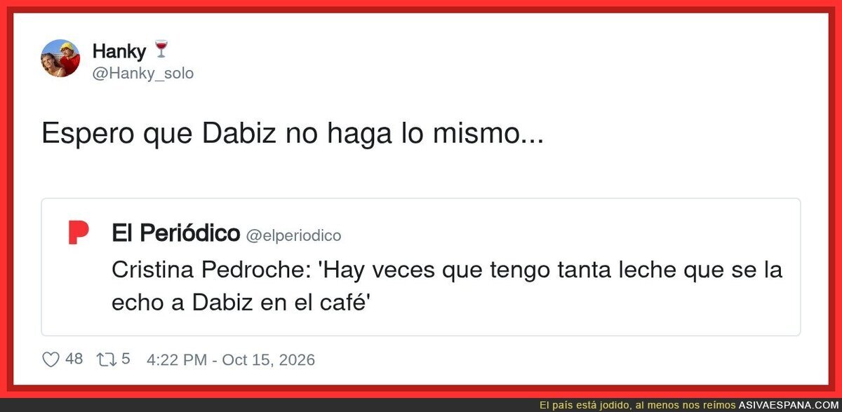 Espero que Dabiz no haga lo mismo...
