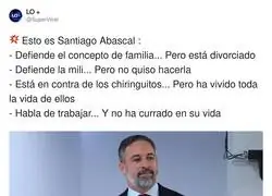 Abascal defiende la familia divorciado, la mili sin haberla hecho y el trabajo sin haber currado nunca: el patriota low cost