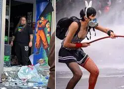 Protestas en Francia: elige bando entre el friki que defiende a Goku y la de la manguera