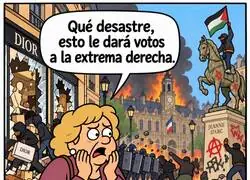 Arde Francia y la gran preocupaci&oacute;n de la progres&iacute;a es a qui&eacute;n le dar&aacute; votos el incendio