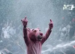 La Pantera Rosa se une a las protestas de Francia: el &uacute;nico manifestante que sale m&aacute;s rosa que rojo