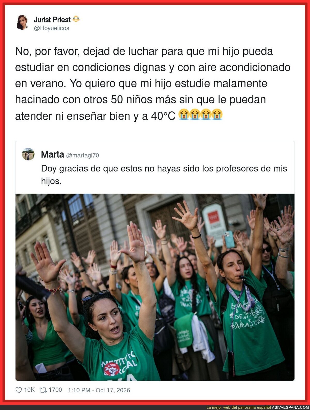 La mejor defensa de la escuela p&uacute;blica la acaba de hacer, sin querer, una madre en contra de la huelga