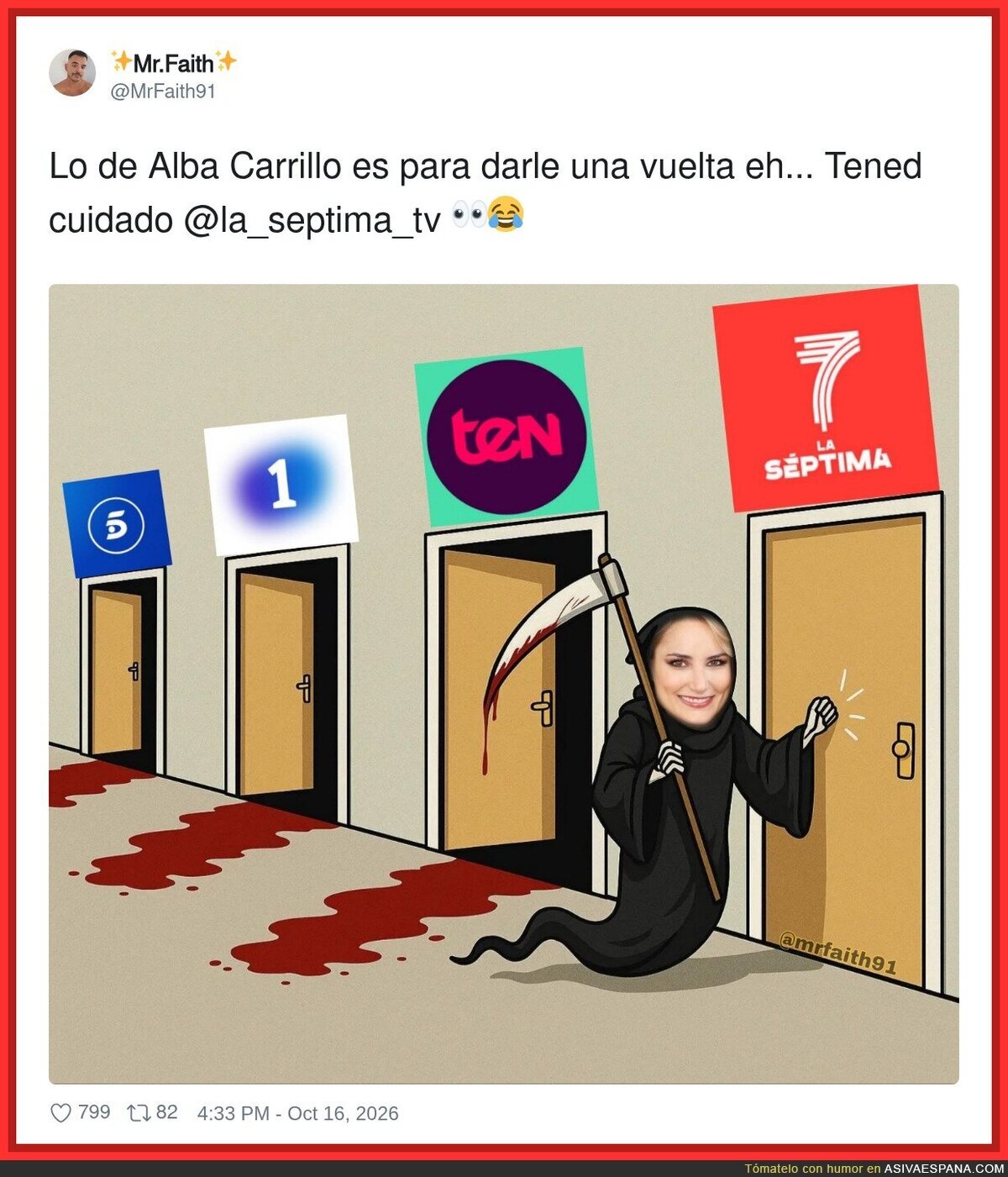 Alba Carrillo, la Parca de la televisi&oacute;n: cadena que pisa, cadena que cierra. La S&eacute;ptima, ve rezando lo que sepas